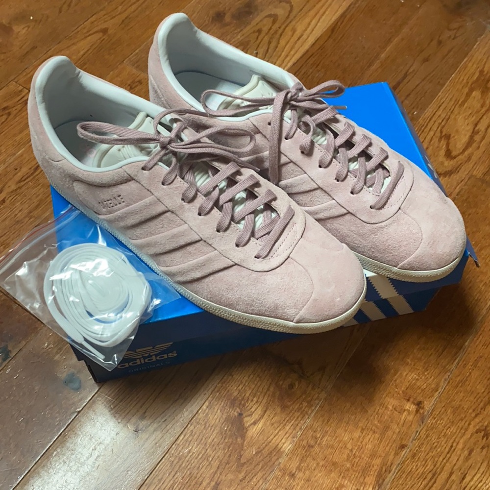 Women’s adidas gazelle pink suede sneakers